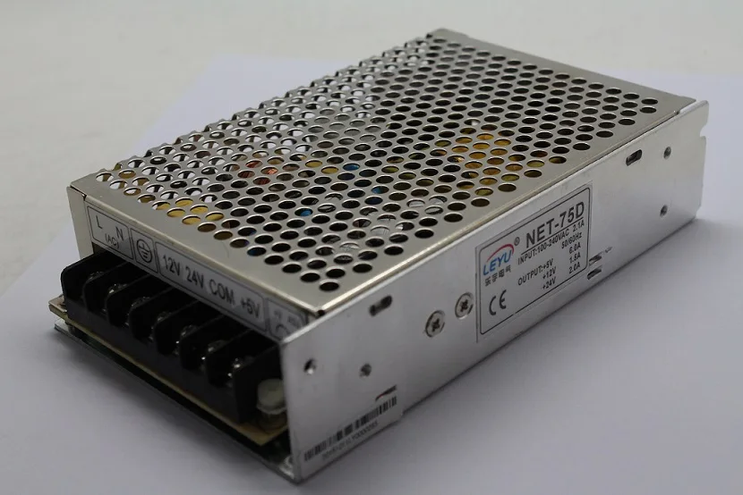 

NET-75D 2016 High efficiency Triple output 5v 12v 24v SMPS switching power supply with CE RoHS approved