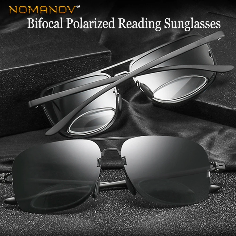 

Bifocal Polarized Reading Sunglasses +0.75 +1 +1.5 +1.75 To +3.75 See Near and Far Retro Pilot Large Frame Polarized Sunglasses