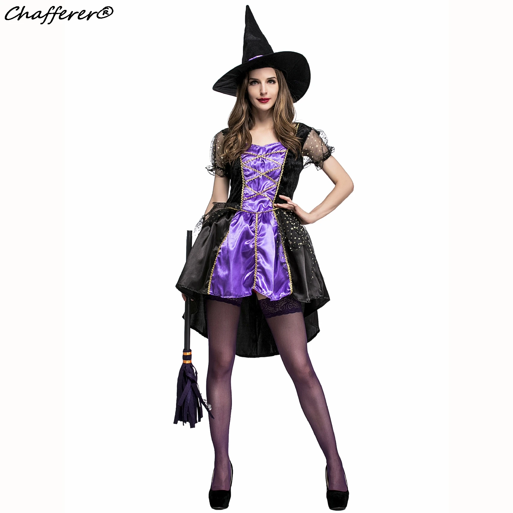 chafferer 2017 new fashion women halloween costumes purple swallowtail witch dresses cosplay game suit sexy womens - Halloween Fashion Games chafferer 2017 new fashion women halloween costumes purple swallowtail witch dresses cosplay game suit sexy womens - Halloween Fashion Games