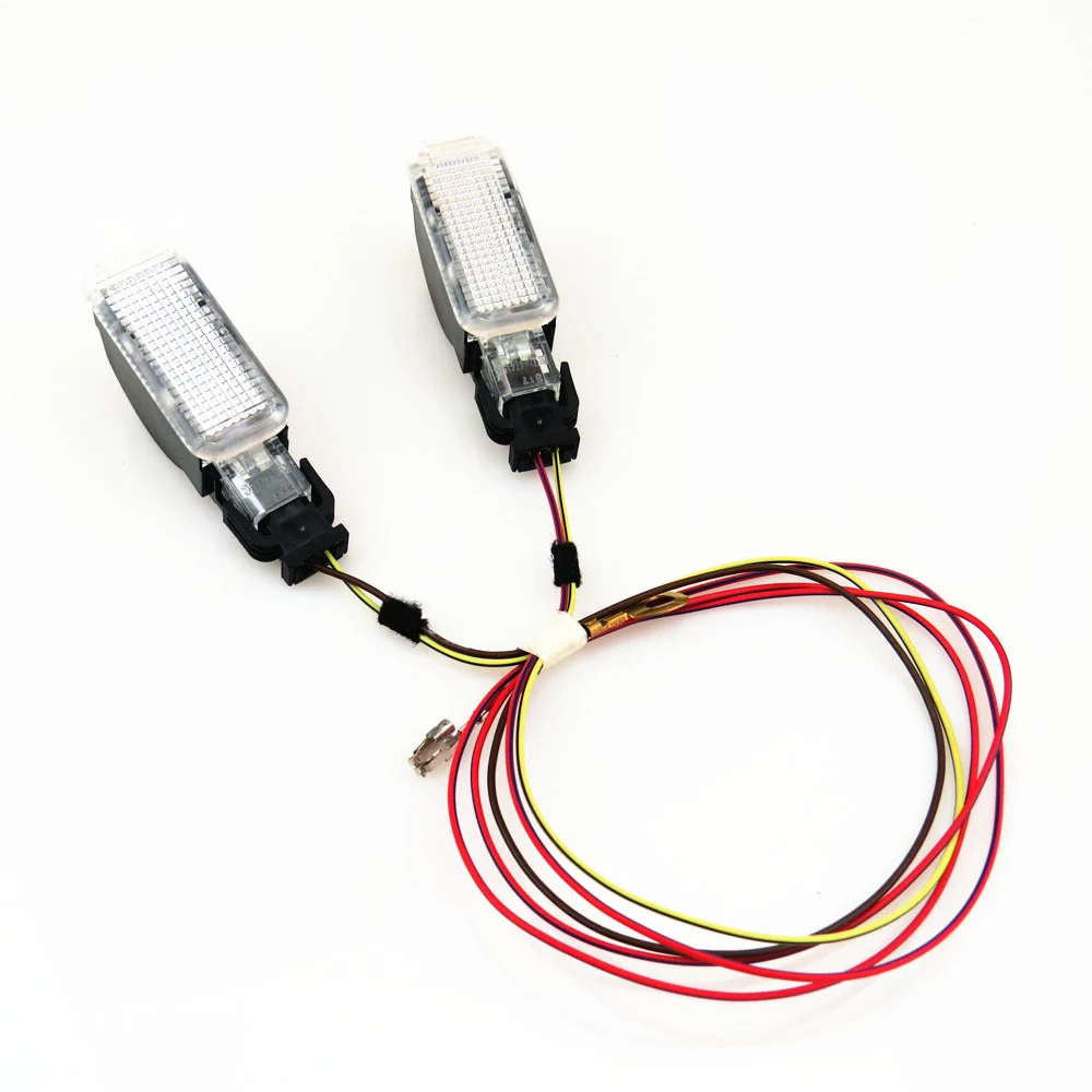 

TUKE OEM Qty2 warning lamp door panel + Connection Cable Harness Plug Fit A3 S3 A6 S6 A4 Q3 Q5 8KD947415 8KD 947 415