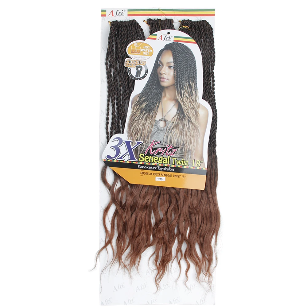 CROCHET loop pretwisted 3X senegal twist 18inch  (34)