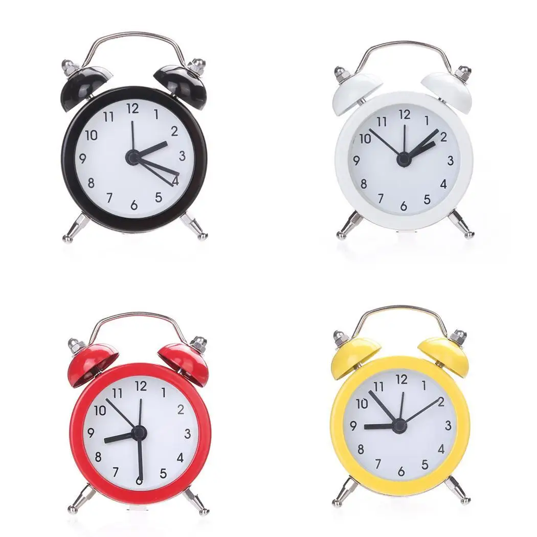 Battery Desktop Mini Alarm 50g Cell Decoration LP44 in Built Digital Table Metal Button Round Desk Clock | Дом и сад