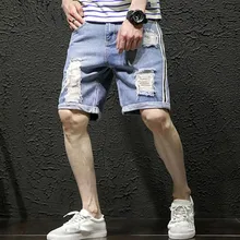 Модные мужские большие размеры карман повседневный узкий Короткий Пот брюки джинсы брюки высокого качества эластичные джинсовые шорты Мужская брендовая одежда 6,18