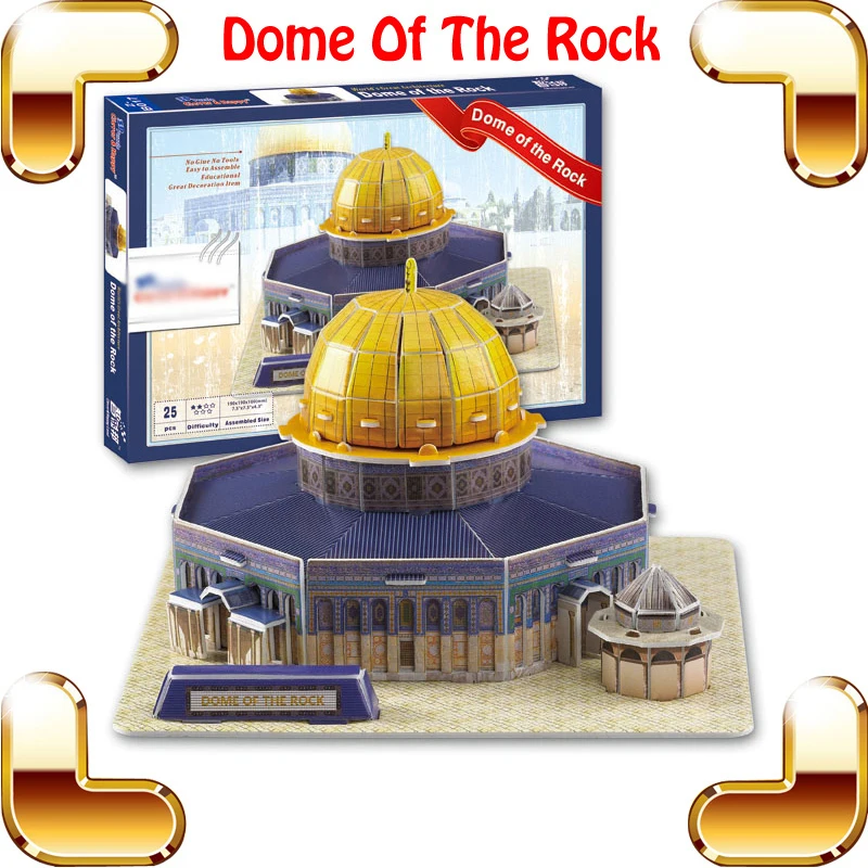 

New Year Gift Dome Of The Rock 3D Puzzle Model Structure DIY Religion Mosque Puzzle Famous Building Believer Collection