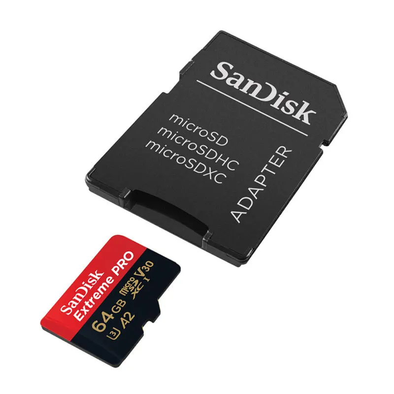 Двойной Флеш-накопитель SanDisk Extreme PRO карты памяти 256 ГБ 128 Гб 64 Гб 170 МБ/с. SDXC UHS-I микро SD карты U3 V30 TF карты Поддержка видео в формате 4K UHD