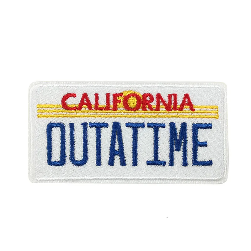 

3'' Back to the Future California Outatime Embroidered iron on Patch Logo Time Machine Delorean Flux Capacitor