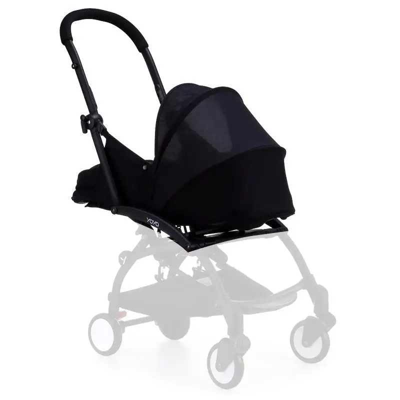 Детская коляска-гнездо для новорожденных, корзина для сна для Babyzen yoyo Yoya Babyyoya, сумка для сна для трона, аксессуары для детских колясок - Цвет: black