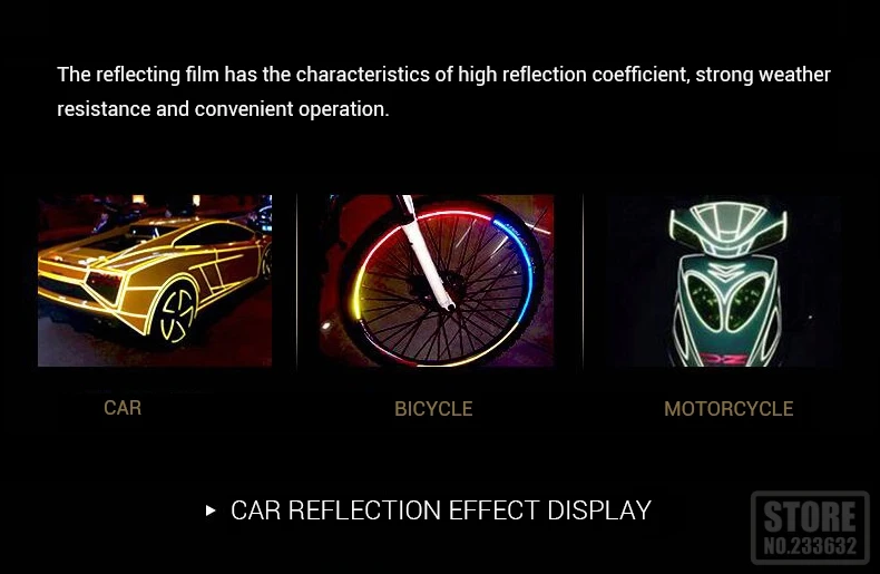 Новинка, 5 м x 1 см, универсальные Светоотражающие стикеры для мотоциклов, полоски для безопасности автомобиля Предупреждение ющая светоотражающая лента, обод колеса, декоративная переводная наклейка