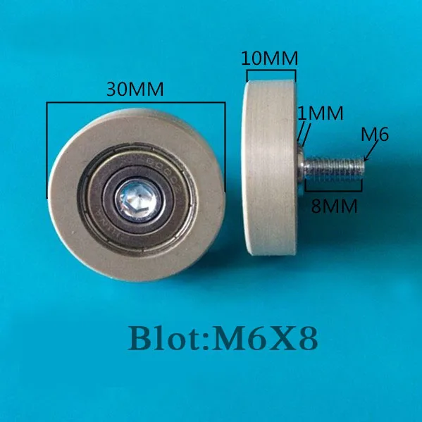 Sliding window roller bearing 6000ZZ bolt M6/M8 shipping 10pcs/lotin