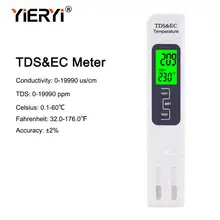 Yieryi 3 в 1 тестер качества воды EC TDS 19999 PPM датчик температуры проводимости ручка цифровой портативный фильтр инструмент