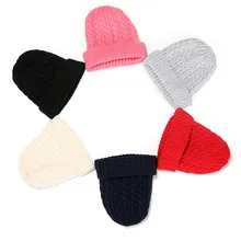 Детская зимняя шапка, Осенние милые детские теплые вязаные шапки для девочек и мальчиков, вязаные шапки, m1-015