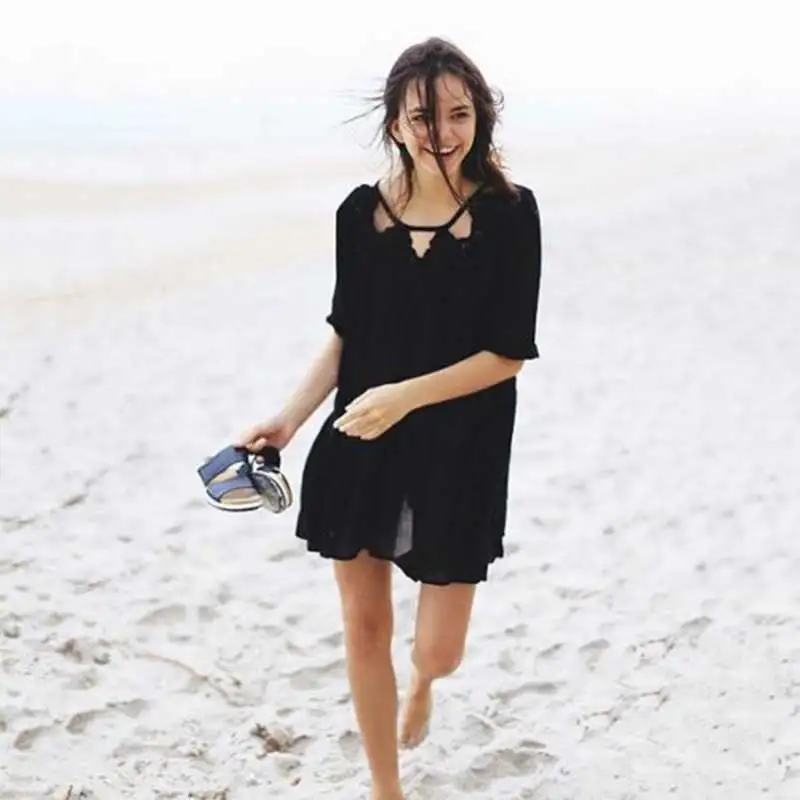 Fashion Summer Women Bathing Suit Sexy Lace Crochet Bikini Swimwear Cover Up Beach Dress #83793 | Женская одежда