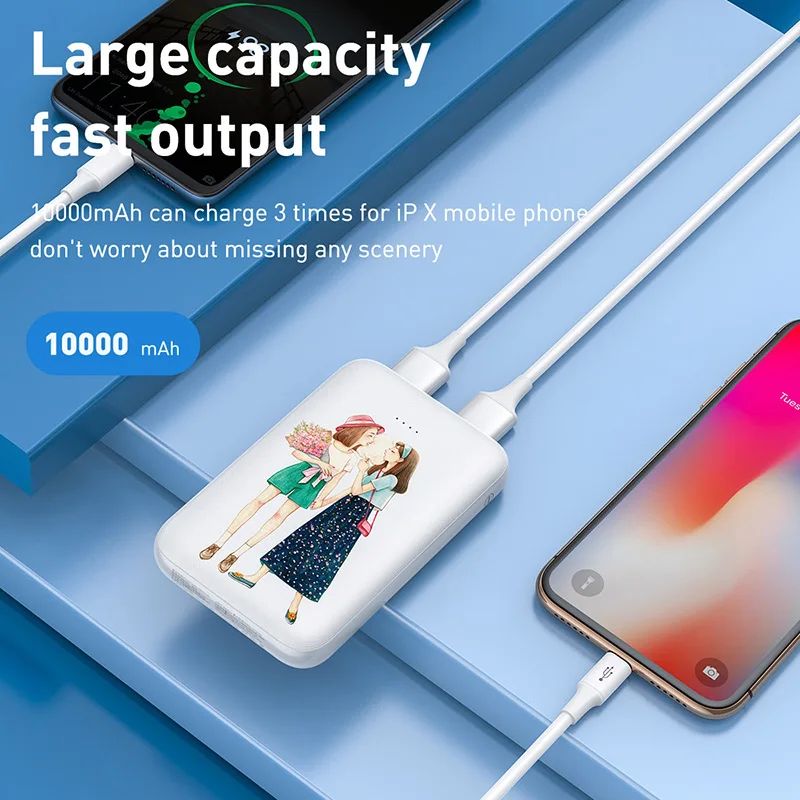 Baseus mi ni 10000 mAh power Bank портативное зарядное устройство типа C PD 10000 mAh power bank для iPhone Xiaomi mi 9 внешний аккумулятор Poverbank