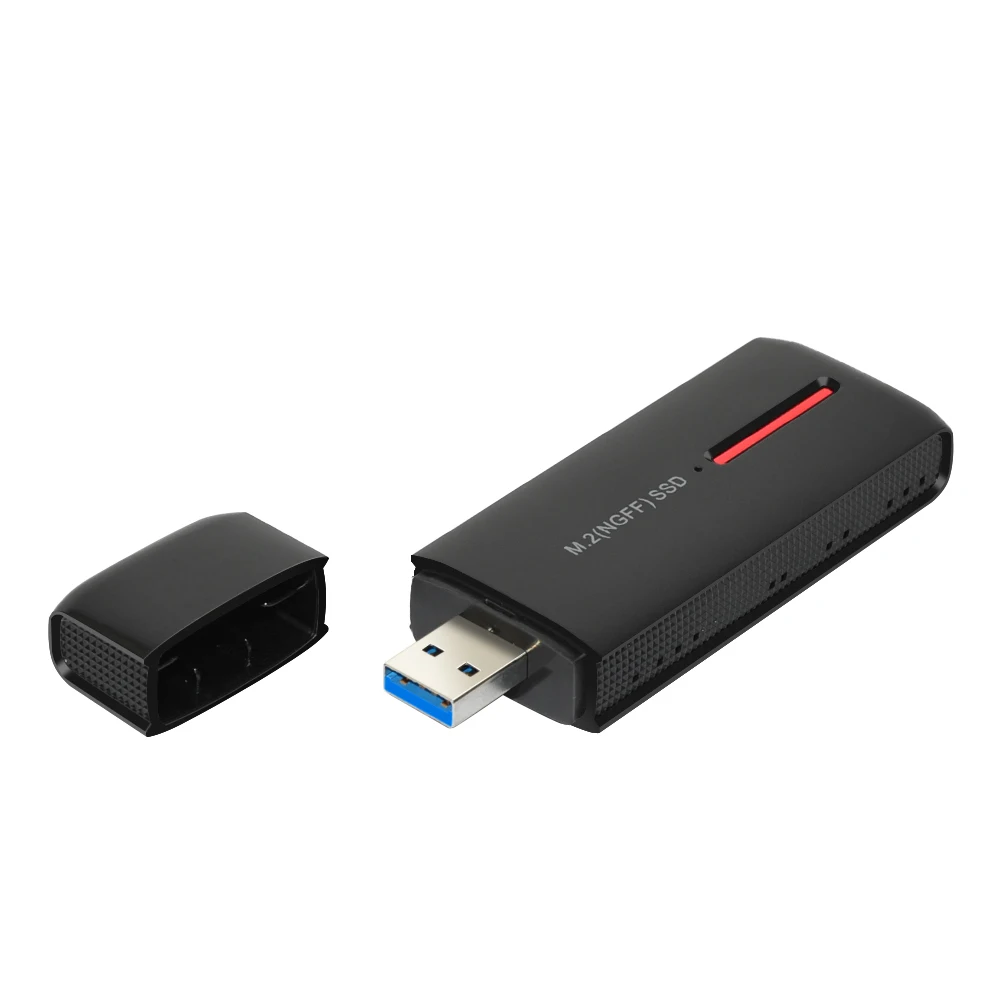 DeepFox USB3.0 к M.2 NGFF SATA на основе B Ключ SSD кардридер корпус Чехол Поддержка 6 ГБ/сек. SSD HDD Caddy