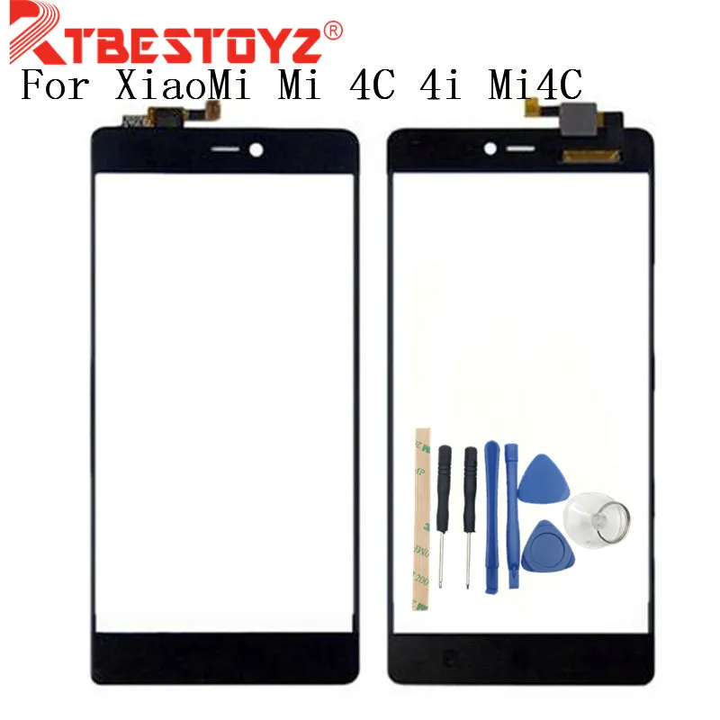 

RTBESTOYZ 5.0'' For XiaoMi Mi 4C 4i Mi4C Black Touch Screen Digitizer Sensor Replacement Touch Panel Perfect Repair Parts