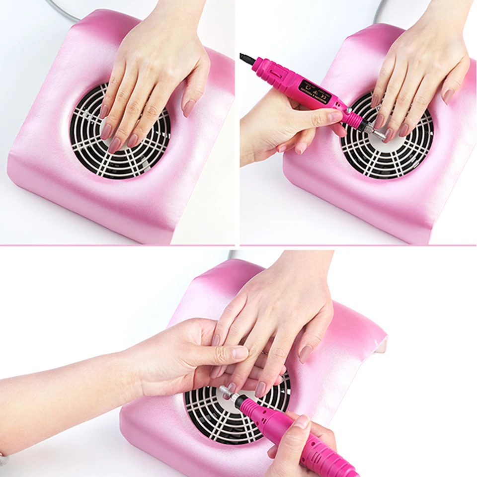 Nail Art Manicure Nail Dust Collector 30W Powerful Vacuum Cleaner Machine for Manicure Dust Collecting Nail Art Equipment