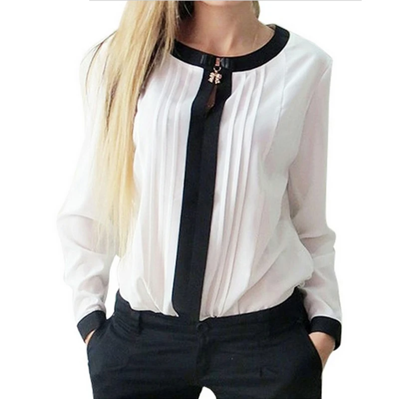 Buy 2016 Women Blouses Shirts White Cool Blouse Ladies