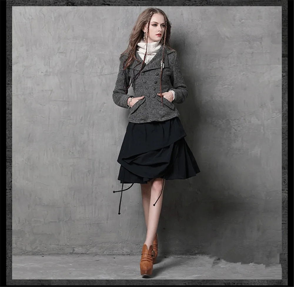 Vintage Slim Winter Women Coat Thick Wool Warm Coat Women Cashmere Warm Jacket Female Open Stitch Office Coats 0.9Kg Weight (7)