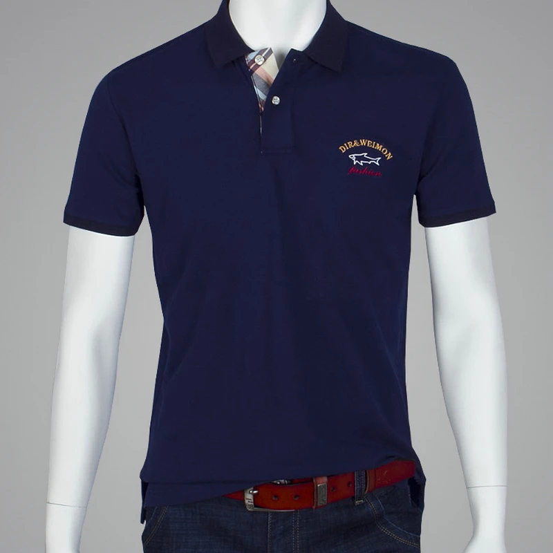 

New models 2019 New fashion brand clothing men polo shirt Summer style pure color short sleeve solid us polos shark Size S-10XL