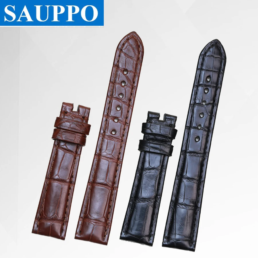 SAUPPO из крокодиловый кожи ремешок с бамбуковой текстурой подходит для ремень для часов сменный Браслет для часов для женщин браслет 16 мм