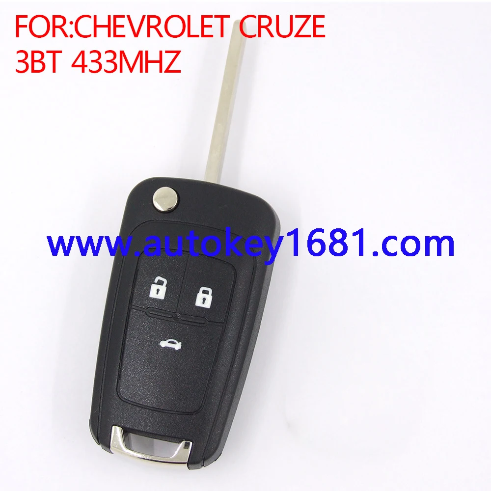 Дистанционный ключ для автомобиля подходит Chevrolet Cruz дистанционный с 3 кнопками 433