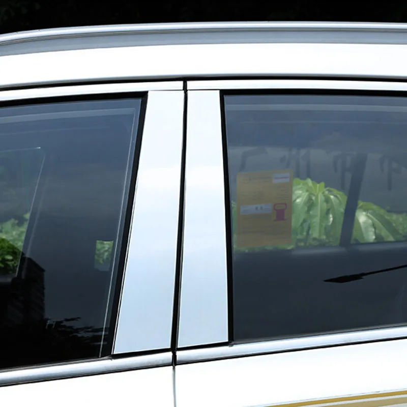 Buy 6pcs Stainless Steel Car Window Trim Sticker for