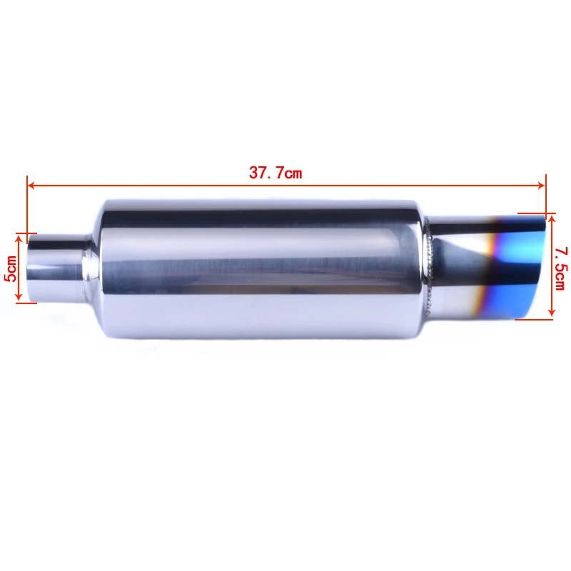 ESPEEDER универсальный глушитель из полированной нержавеющей стали с выгоревшим наконечником глушитель 2," на входе до 3,0" на выходе глушитель