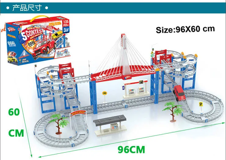 

2016 New Hot Dream Track Roller Coaster Toy Electric Rail Car Slot 3D Building Set Music Lights For Children Kids Gift Kids Toy