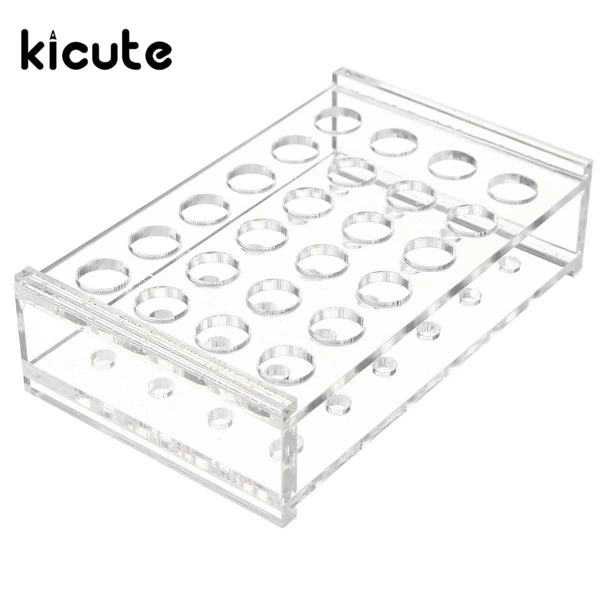 

Kicute 24 Holes 1.5ml Clear Plastic Centrifugal Test Tube Test Tubing Rack Holder 11mm Dia School Supply Lab Equipment Tool