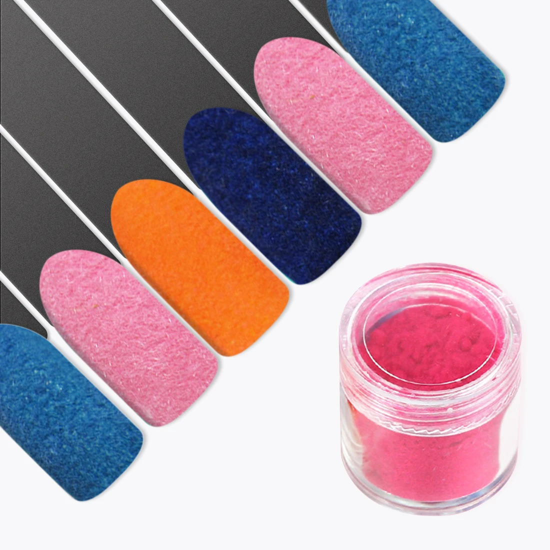 

14 Colors Colorful Dust For Manicure DIY Nail Art Tips Christmas Decoration 10g Fuzzy Flocking Velvet Nail Glitter Powder