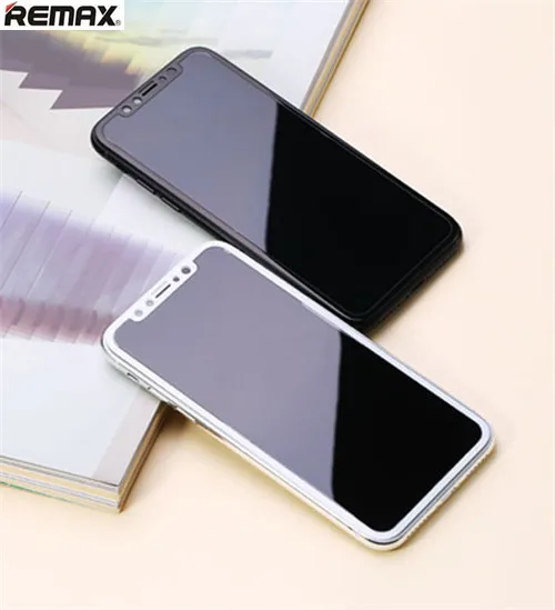 

Remax Full Cover Tempered Glass for iPhone X/XS Curved 3D Screen Protector Explosion-proof Anti Scratch With TPU Case