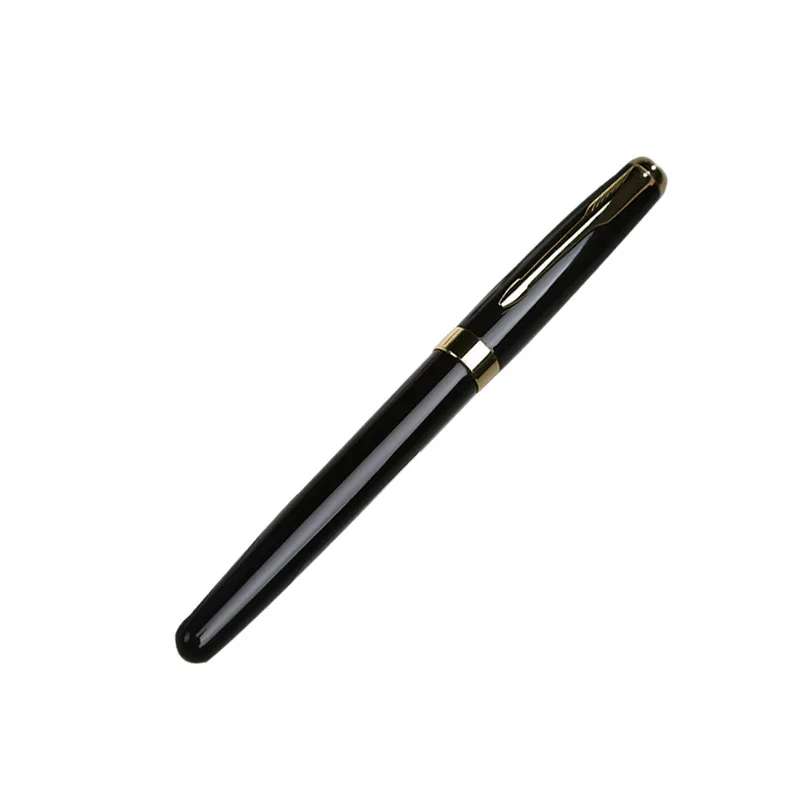 1 шт. Роскошная металлическая ручка шариковая ручка stylo pennen boligrafos kugelschreiber canetas penna kalem ручки для письма caneta 03722 - Цвет: Black Without Box