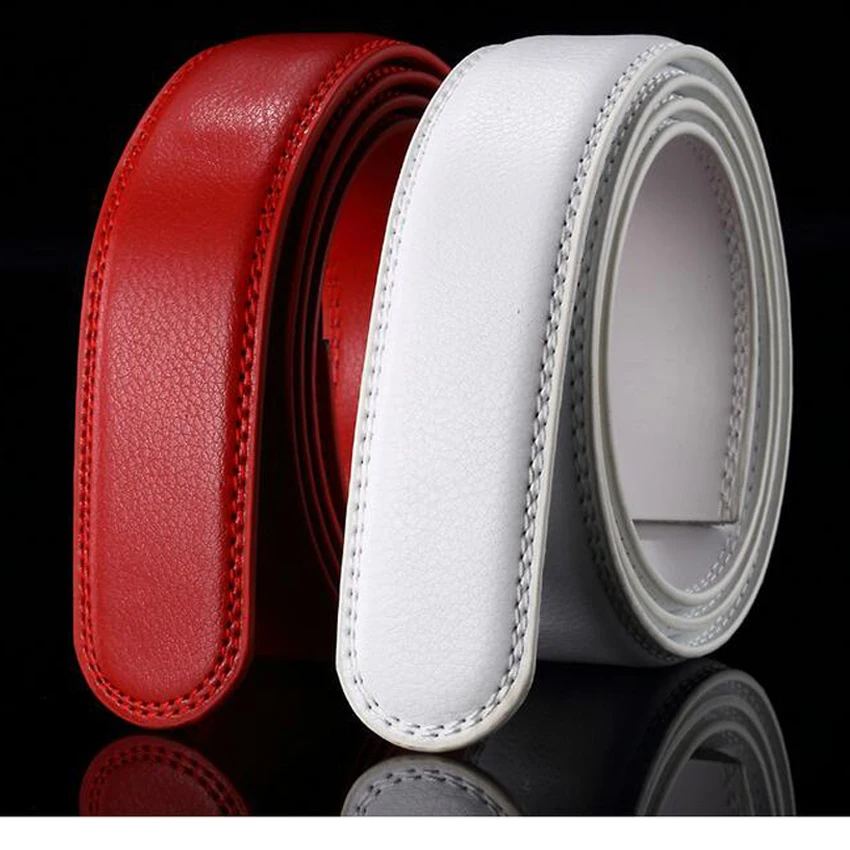 

Fashion Men's Belts Automatic Belt Strap Genuine Leather Waistband ,only strap no buckle. DIY Belt ,Epacket Free Shipping