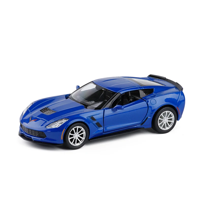 1/36 Chevrolet Corvette C7 металлические Литые под давлением машинки, игрушка с откидной спинкой, модель автомобиля из сплава, миниатюрный автомобиль для дня рождения, детские игрушки, подарки