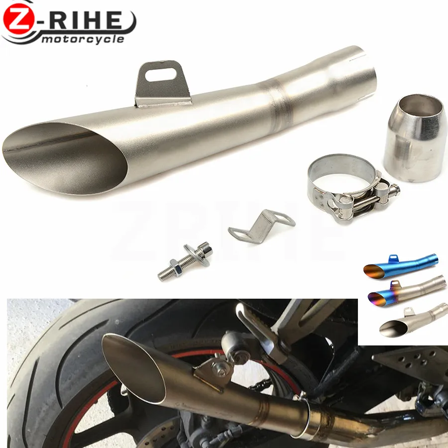 

for Universal 36-51mm Motorcycle Accessories cnc Exhaust Stainless Steel Motorbike Exhaust Pipe For Honda CB 599 919 CBR 600 250