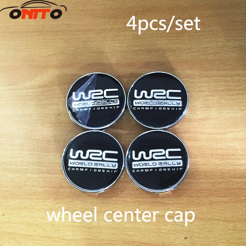 

Good quality 4pcs/set 60mm Black WRC World Rally Championship logo car emblem Wheel Center Hub Cap badge covers car styling