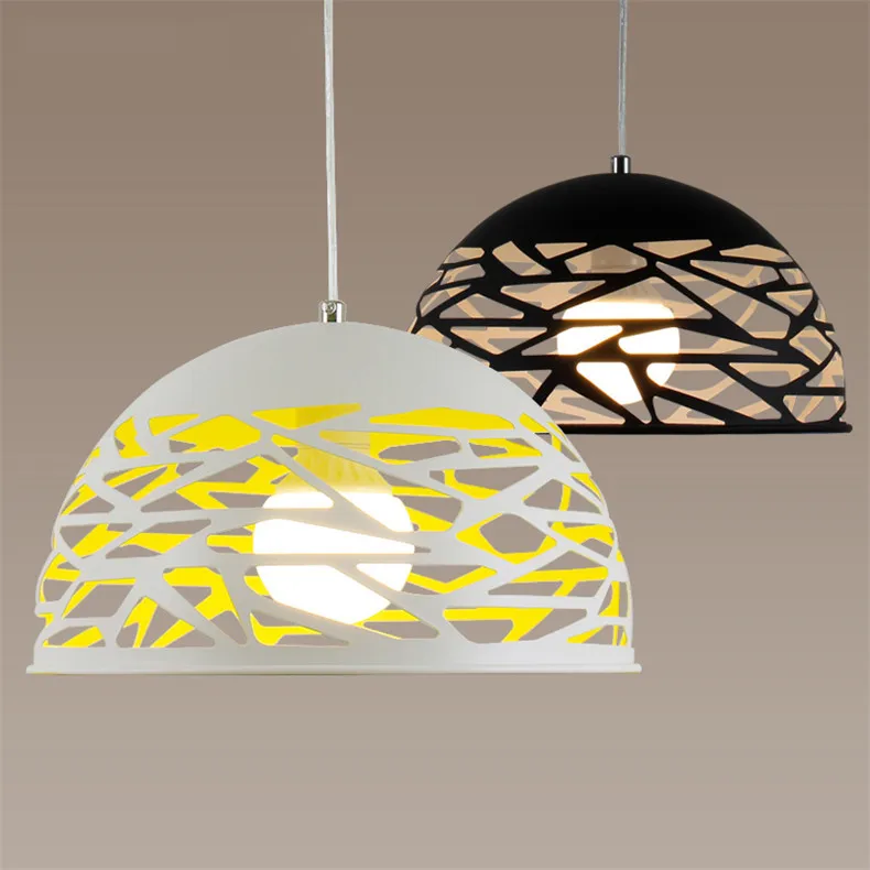 

Modern simple restaurant living room hotel personality creative bar bar net hollow cast iron lamp designer chandelier WPL126