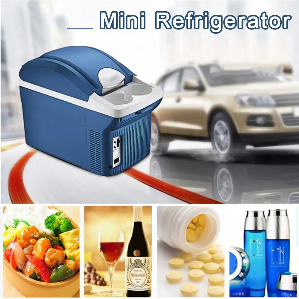 8L Mini Portable Cooling Warming Refrigerators Freezer Insulation Box Dual Use Cooler Warmer For Auto Car Outdoor Picnic Travel