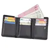 GENODERN Genuine Leather Men Wallets Fashion Short Luxury Male Purse High Quality Trifold Male Wallets with Hasp 3