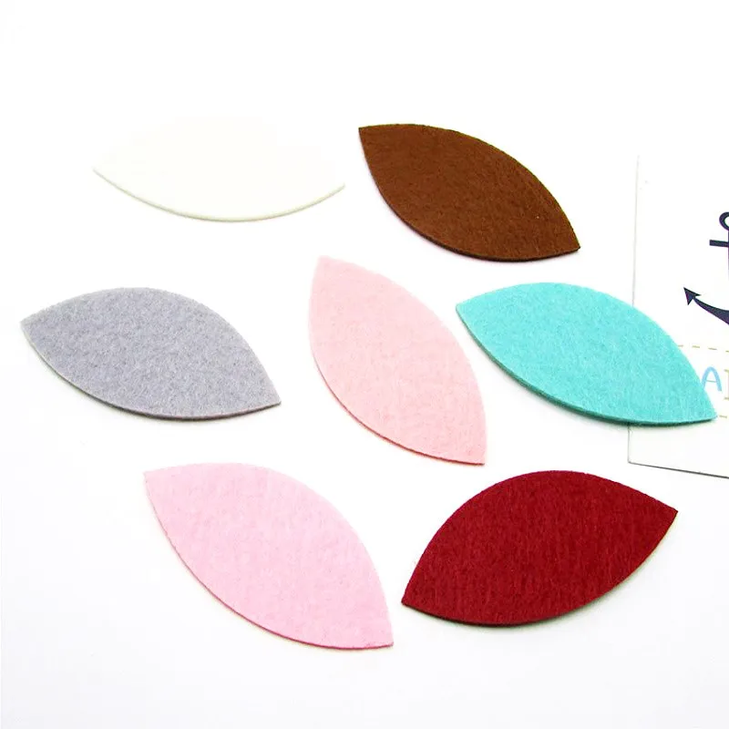 50 Pcs Ear Shape Felt Fabric DIY Crafts for Kids Handmade Felt Garland Flowers Animals toy Hair Clips Headwear Decor Accessories