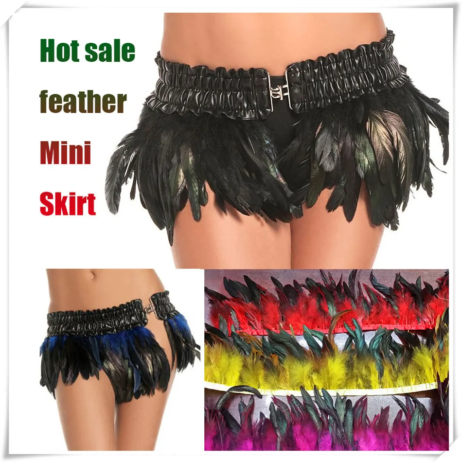 Factory Price 1meters 6 8 inch width Rooster Feather Fringe Dyed Royal Blue turquoise with Satin