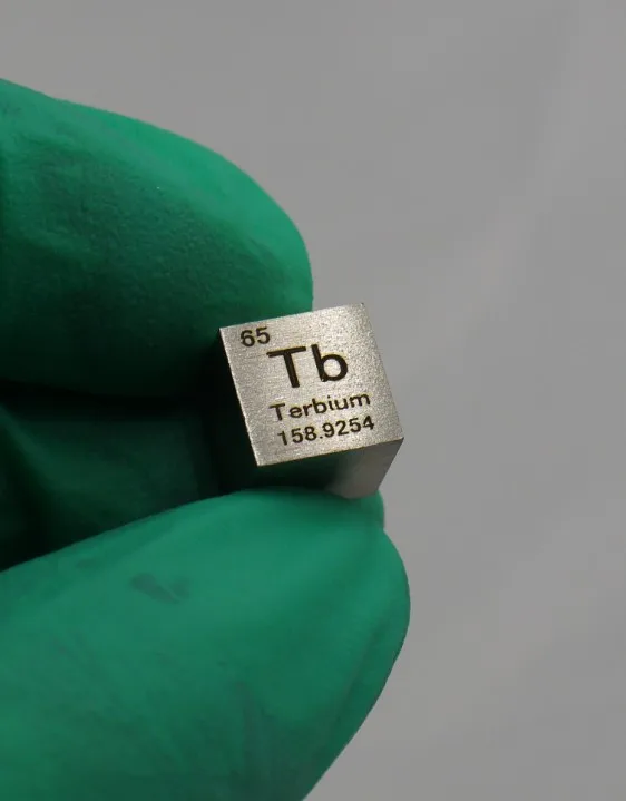 99.95% Terbium Tb 8,3g резной элемент Периодическая таблица 10 мм куб