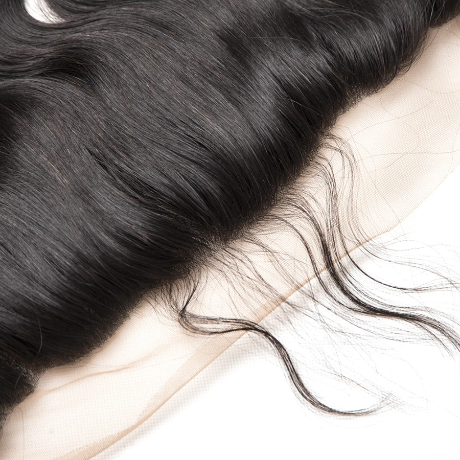 Beyo Hair Pre Plucked Lace Frontal With Baby Hair Ear To Ear Peruvian Deep Wave Closure 13x4 Non-Remy Human Hair Free Shipping