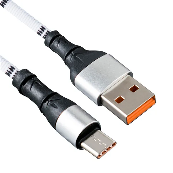 Ersuki usb type-C кабель для samsung S10 S9 S8 A50 Xiaomi Redmi Note 7 Быстрая зарядка USB-C зарядное устройство для мобильного телефона USBC type-C кабель - Цвет: Белый