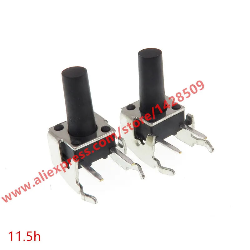 

100Pcs 6*6*11.5MM With bracket Side 2Pin Touch switch 6x6x11.5 Micro button switch