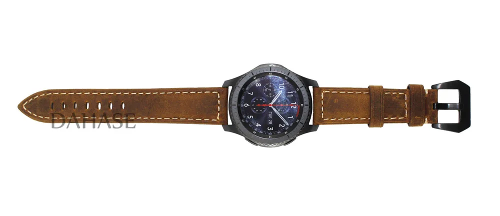 22 мм ремешок для часов из натуральной кожи для samsung gear S3 Frontier классический ремешок для samsung Galaxy Watch 46 мм с разъемом