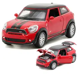Для B. MW мини сплава Модель автомобиля PCW для Peaceman отступить игрушка автомобиль музыка свет открытой двери авто мобильный Speelgoed детский