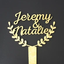 Пользовательские деревенские деревянные свадебный торт Топпер Пользовательское имя персонализированные Имя Деревянный Торт Топпер деревенском торт Топпер для свадьбы