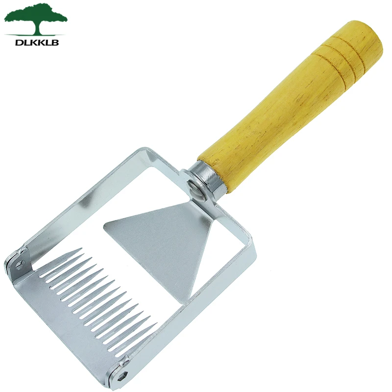 DLKKLB Uncapping Fork Stainless Steel Honeycomb Honey Scraper C style Efficient Honey Cutting Beekeeping Tool Apicultura