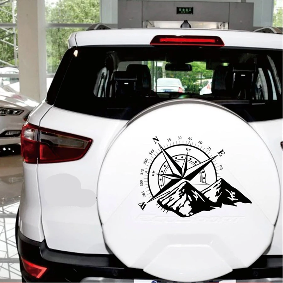 Универсальная автомобильная наклейка с компасом Тотем белая на капот